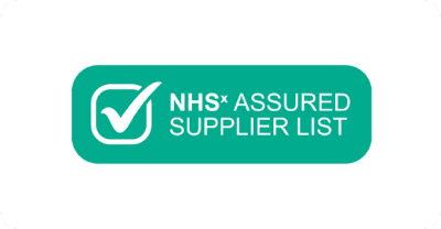 NHS Assured Supplier List badge confirming OneTouch Health accreditation